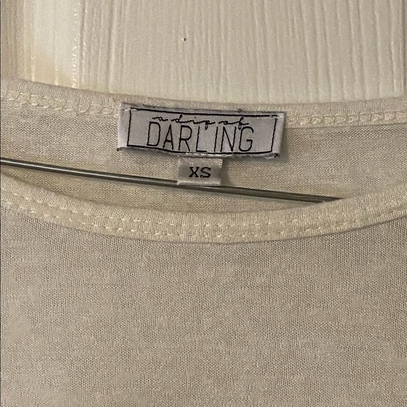 White Layering Top with Lace Hem - Picture 5 of 5